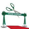 Grand Opening Kit-36" Ceremonial Scissors, Ribbon, Bows, Stanchions, Carpet